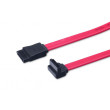 Kabel: SATA SATA vidlice,úhlová zástrčka SATA 500mm červená
