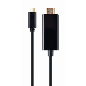 Adaptér HDMI 1.4,USB 3.1 HDMI vidlice,USB C vidlice 2m černá