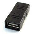 Adaptér USB 2.0 USB A zásuvka,z obou stran zlacený černá
