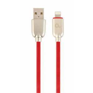 Kabel USB 2.0 vidlice Apple Lightning,USB A vidlice 1m guma
