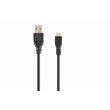 Kabel USB 2.0 USB A vidlice,USB B micro vidlice zlacený 1m