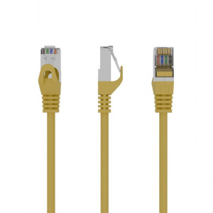 Patch cord F/UTP 6 lanko CCA PVC žlutá 1m RJ45 vidlice 26AWG