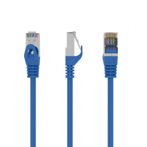 Patch cord F/UTP 6 lanko CCA PVC modrá 3m RJ45 vidlice 26AWG