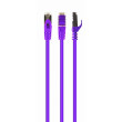Patch cord S/FTP 6a drát Cu LSZH fialová 1m 27AWG Økab: 5,8mm