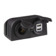 Dvojitá zásuvka s panelem 1x CL + 2x nabíječka USB voděodolná