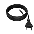 Kabel 2x0,75mm2 CEE 7/16 (C) vidlice,vodiče PVC 5m černá