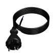 Kabel 2x1mm2 CEE 7/17 (C) vidlice,vodiče guma 3m černá 16A