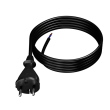 Kabel 2x1,5mm2 CEE 7/17 (C) vidlice,vodiče PUR 3m černá 16A