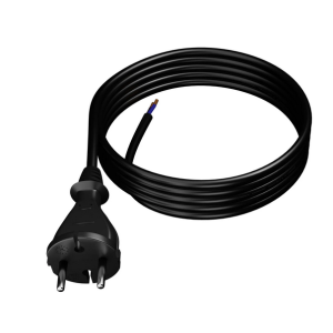 Kabel 2x1,5mm2 CEE 7/17 (C) vidlice,vodiče PUR 3m černá 16A