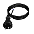 Kabel 2x1mm2 CEE 7/17 (C) vidlice,vodiče guma 3m černá 16A