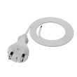 Kabel 2x1mm2 CEE 7/17 (C) vidlice,vodiče PVC 1,5m bílá 16A