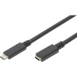 Kabel USB 3.1 USB C zásuvka,USB C vidlice niklovaný 0,7m