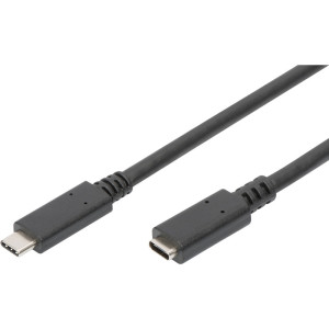 Kabel USB 3.1 USB C zásuvka,USB C vidlice niklovaný 0,7m