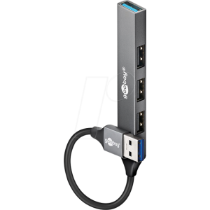 Hub USB USB A zásuvka x4,USB A vidlice USB 2.0,USB 3.2 PnP