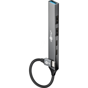 Hub USB USB A zásuvka x3,USB C zásuvka x2,USB C vidlice PnP