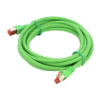 Patch cord S/FTP 6 lanko Cu LSZH zelená 3m 27AWG