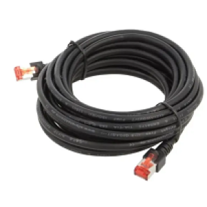 Patch cord S/FTP 6 lanko Cu LSZH černá 5m 27AWG