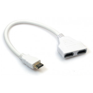 HDMI rozbočovač na 2 zařízení bílý