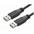 Kabel USB 3.0 z obou stran, USB 3.0 vidlice 1,8m černá 5Gbps