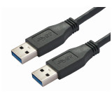 Kabel USB 3.0 z obou stran, USB 3.0 vidlice 5m černá 5Gbps