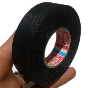 Textilní páska PET fleece 19mm L:25m černá