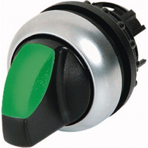 Přepínač: otočný 2 polohy 22mm zelená Podsv: M22-FLED,M22-LED