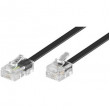 Propojovací kabel RJ11 - RJ45 pro modemy černý 2,5m