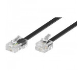 Propojovací kabel RJ11 - RJ45 pro modemy černý 2,5m