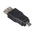 Adaptér OTG,USB 2.0 USB A zásuvka,USB B micro vidlice černá