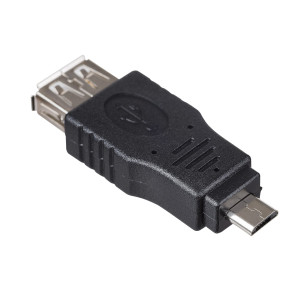 Adaptér OTG,USB 2.0 USB A zásuvka,USB B micro vidlice černá