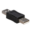 Adaptér USB 2.0 USB A vidlice,z obou stran niklovaný černá