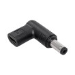 Adaptér USB C zásuvka,DC 5,5/2,1 zástrčka černá 100W 5A