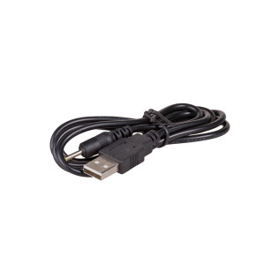 Kabel USB A vidlice,DC 2,5/0,7 zástrčka přímý černá 0,8m
