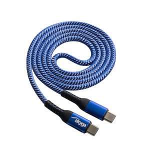 Kabel USB 2.0 USB C vidlice,z obou stran niklovaný 1m modrá