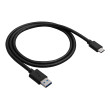 Kabel USB 3.0 USB A vidlice,USB C vidlice niklovaný 0,5m