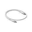 Kabel USB 2.0 USB C vidlice,z obou stran niklovaný 0,5m bílá