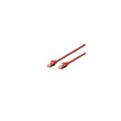 Patch cord S/FTP 6 lanko Cu LSZH červená 0,5m 27AWG