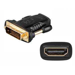 Adaptér DVI-D (24+1) vidlice,HDMI zásuvka černá