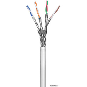 Vodič S/FTP 6 drát CCA 4x2x23AWG PVC šedá 100m Økab: 6,3mm