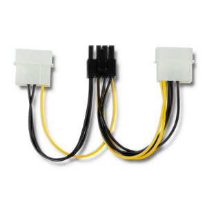 Kabel: Molex počítačová vidlice Molex x2,PCI-E 8pin 0,15m