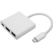 Adaptér USB 3.0,USB 3.1 0,2m bílá bilá