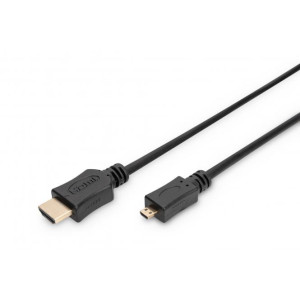 Kabel HDMI 1.4 HDMI micro vidlice - HDMI vidlice 1m černá