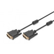 Kabel dual link DVI-D (24+1) vidlice z obou stran 5m černá