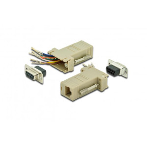 Adaptér D-Sub 9pin zásuvka, RJ45 zásuvka