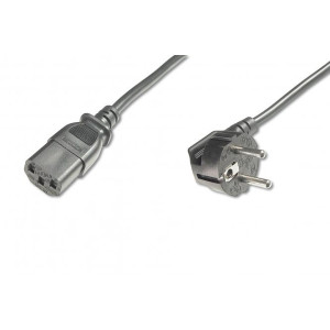 Kabel CEE 7/7 (E/F) úhlová vidlice,IEC C13 zásuvka 750mm