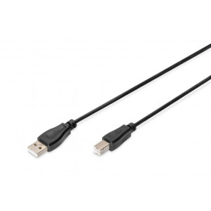 Kabel USB 2.0 USB A vidlice,USB B vidlice niklovaný 1,8m