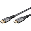 Kabel DisplayPort 1.2,HDMI 2.0 PVC Dél: 2m černo-šedá Žíla: Cu