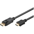Kabel DisplayPort 1.2,HDMI 1.4 5m černá
