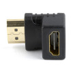 Adaptér HDMI zásuvka 90°,HDMI vidlice Barva: černá
