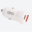 CL zapalovač USB A + USB C bílý 20W